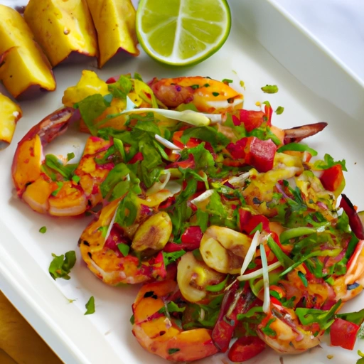 Grilled Shrimp with Fresh Papaya Blatjang