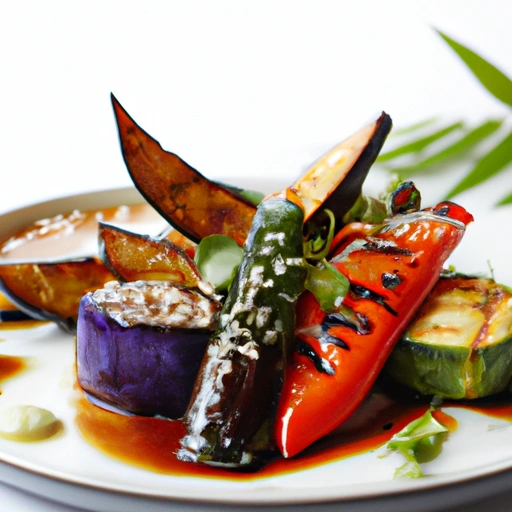 Grilled Vegetables with Miso Glaze