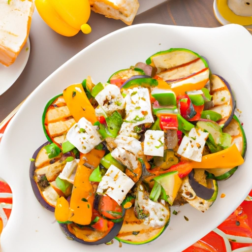 Grilled Zucchini and Bell Pepper Fattoush