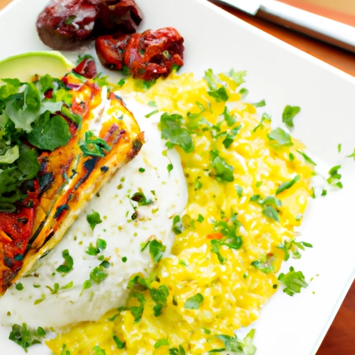 Halibut with California Avocado and Sun-Dried Tomatoes