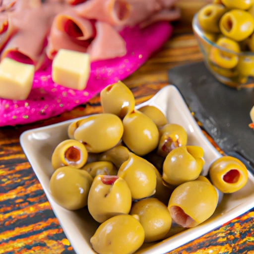 Ham and Swiss Cheese-stuffed Olives