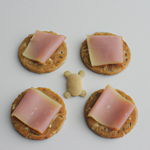 Ham and Swiss on Rye Biscuits for Doggie