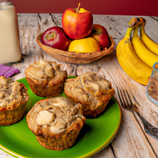 Zdrowe Muffiny z Bananem, Jabłkiem i Soją