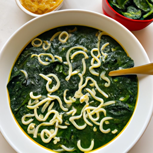 Hearty Noodle and Spinach Soup