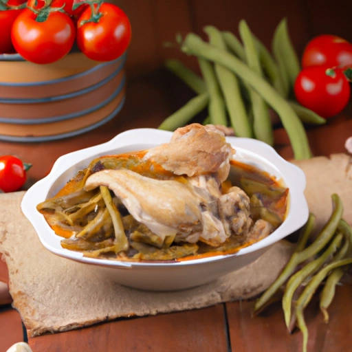 Hen with Green Beans