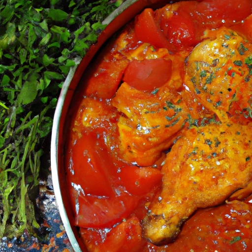 Hen with Tomatoes