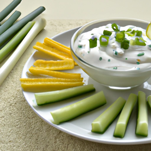 Herb and Lemon Dip with Jicama and Cucumber Sticks