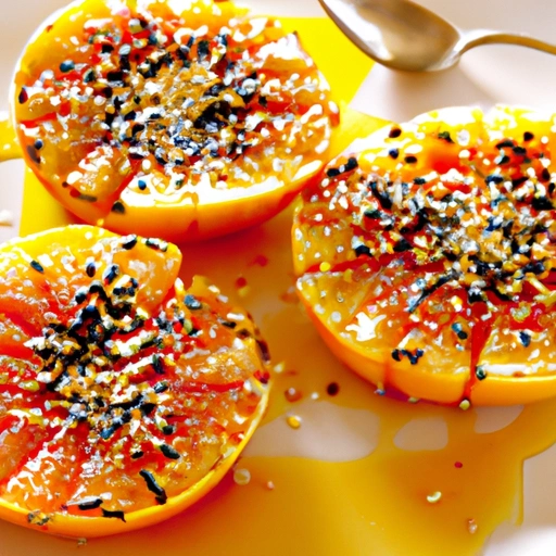 Honey-grilled Grapefruit with Toasted Sesame Seeds