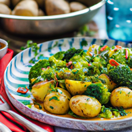 Hot Potato and Broccoli Vinaigrette