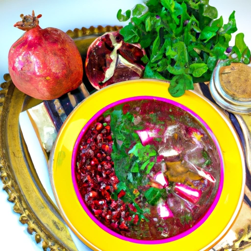 Iraqi Pomegranate Soup - (Shorbat Rumman)