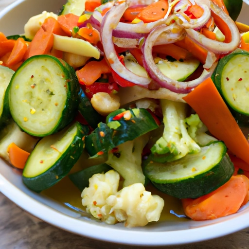 Israeli Marinated Raw Vegetable Salad