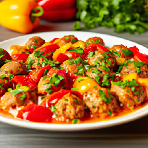 Italian Meatballs with Peppers