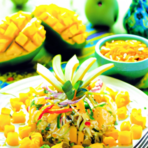 Sałatka z ryżem jaśminowym i mango chutney