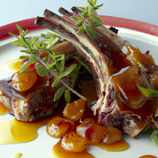 Lamb Rip Chops with Quince Jelly Glaze