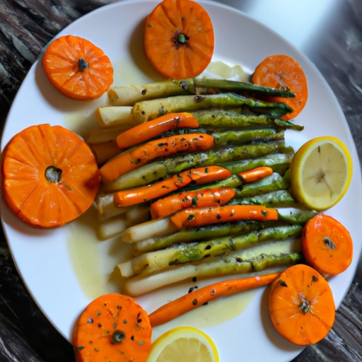 Szparagi i marchewka z cytryną