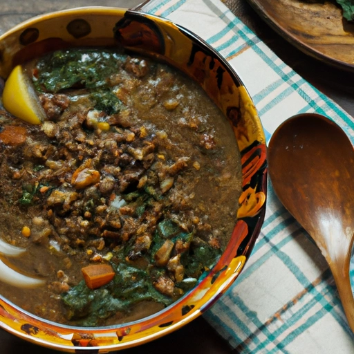 Lentil Soup with Spinach and Turnips