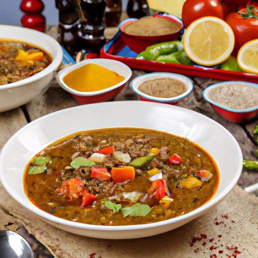 Lentil Soup With Vegetables (Lentille Bil Khodra)