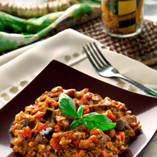 Lentils and Eggplant with Brown Rice