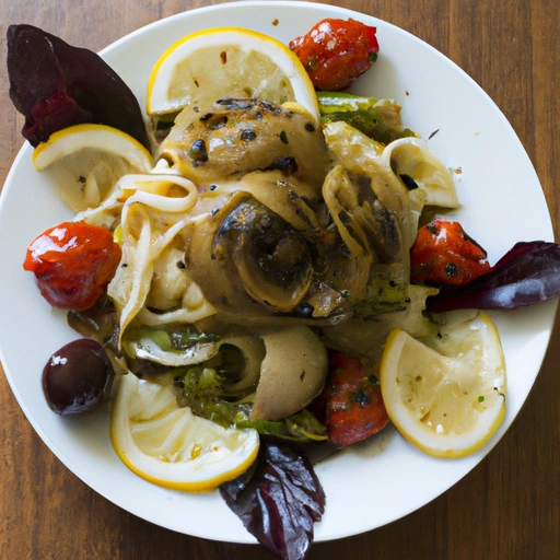 Linguine with Olives, Eggplant and Artichokes
