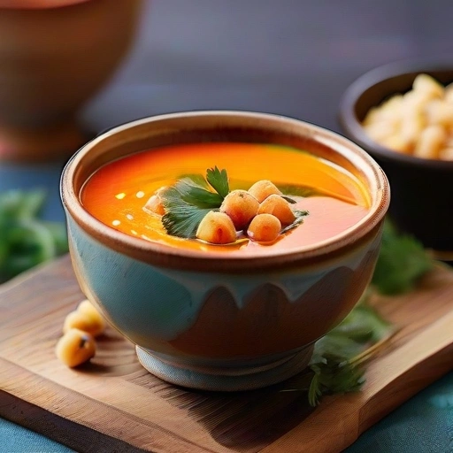 Kocham to zupę z marchewki i ciecierzycy