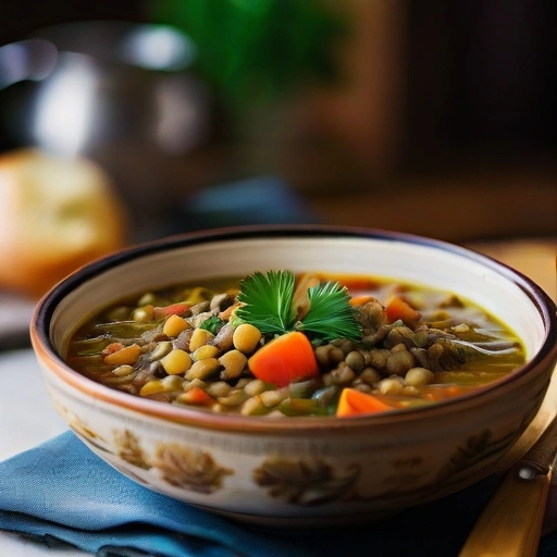 Zupa z soczewicą i warzywami na główne danie