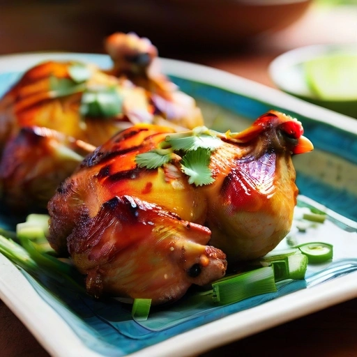 Malay Barbecued Game Hens with Sweet Spicy Li