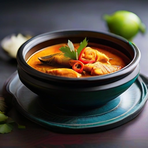 Malajski styl ostry i kwaśny (Asam-Pedas) curry rybne