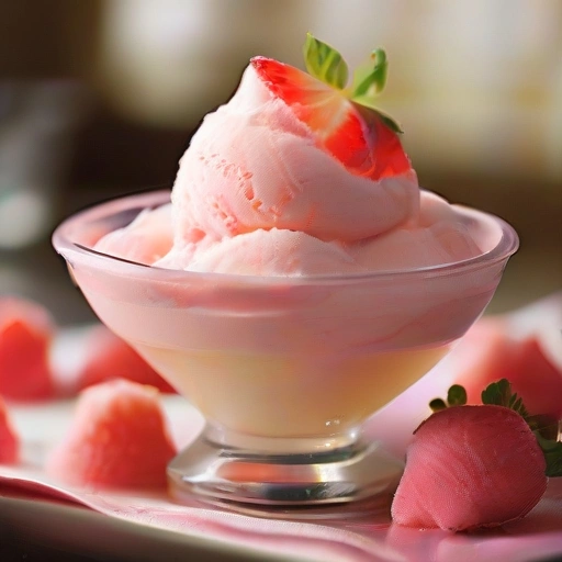 Mama's Rhubarb and Strawberry Sherbet