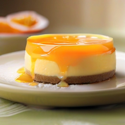 Mandarin Orange Cheesecake with Orange Sauce