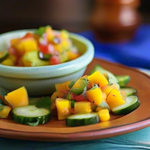 Salsa z mango i ogórka