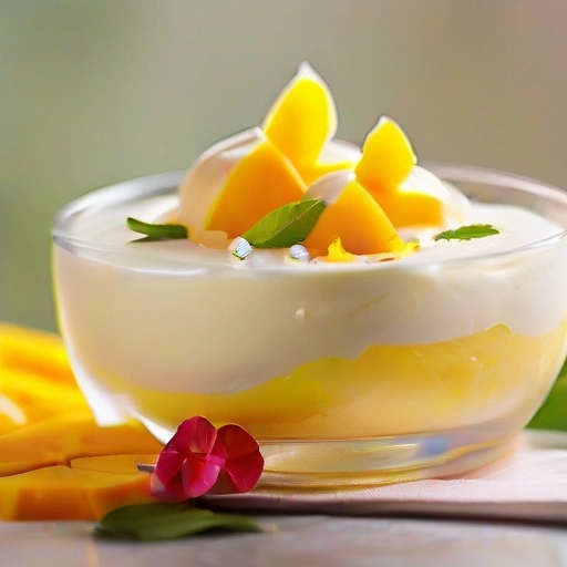 Mango Snow Pudding