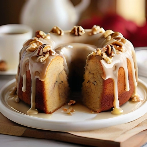 Maple Walnut Pound Cake with Maple Glaze