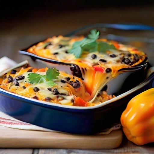 Martinique Casserole with Red Peppers and Black Beans