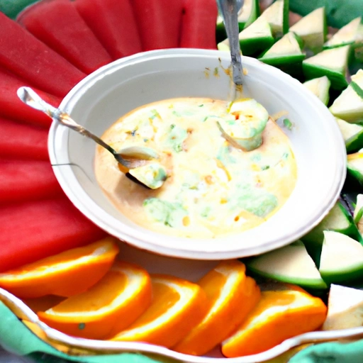 Melons with Sweet California Avocado Dip