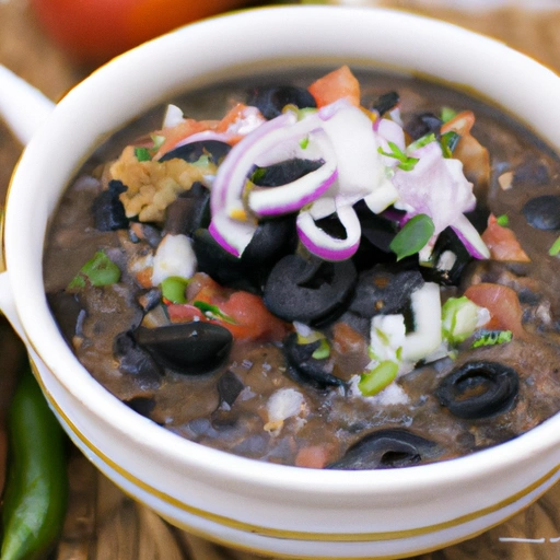Meksykańska zupa z czarnymi fasolami