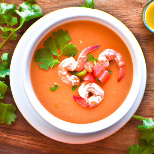 Mexican Shrimp Gazpacho with Cucumber and Tomatoes