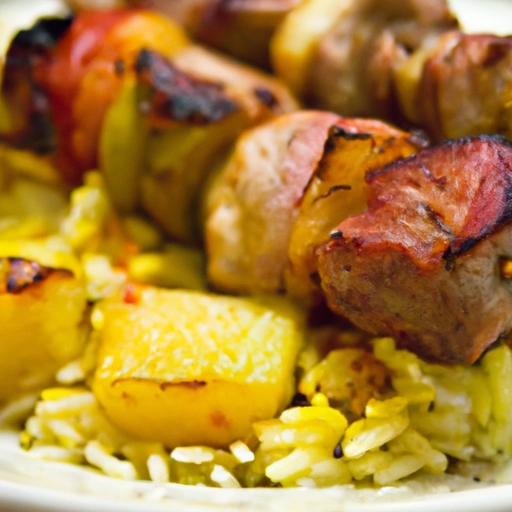 Mixed Grill Kabob on Pilaf