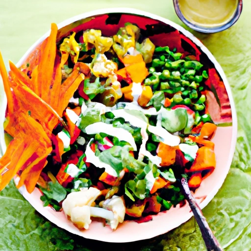 Mixed Vegetable Salad with Ginger Dressing