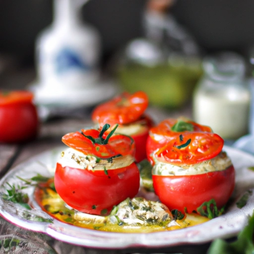 Pomidory nadziewane mołdawskim serem