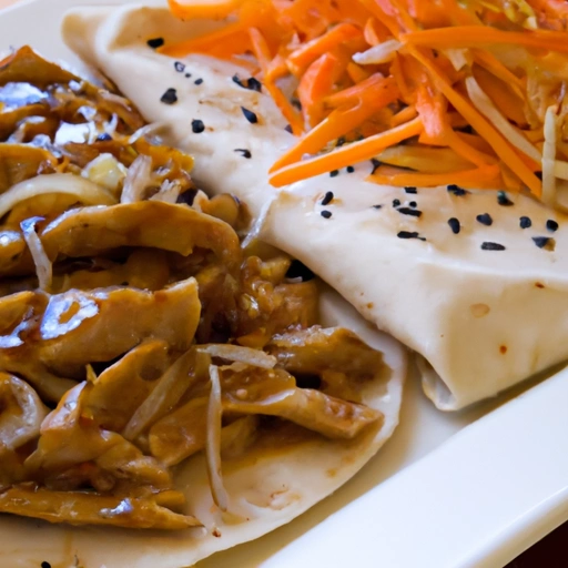 Moo Shu Pork with Veggies and Tortillas for Wraps