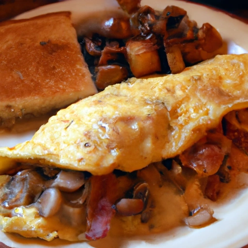 Mushroom-sauced Old-fashioned Omelet