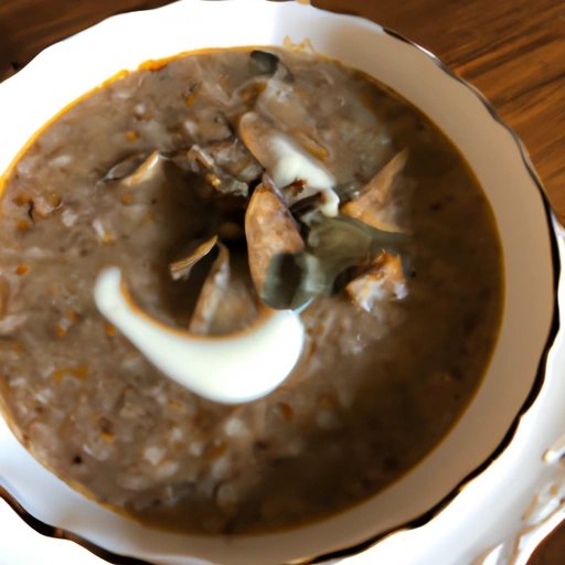 Mushroom Soup with Buckwheat