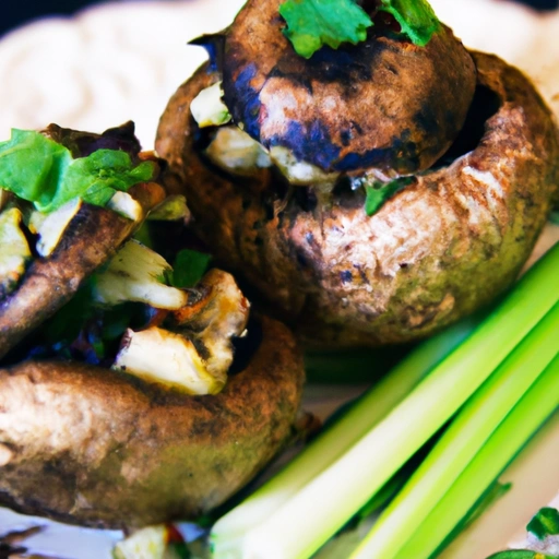 Mushrooms stuffed with Apples and Herbs