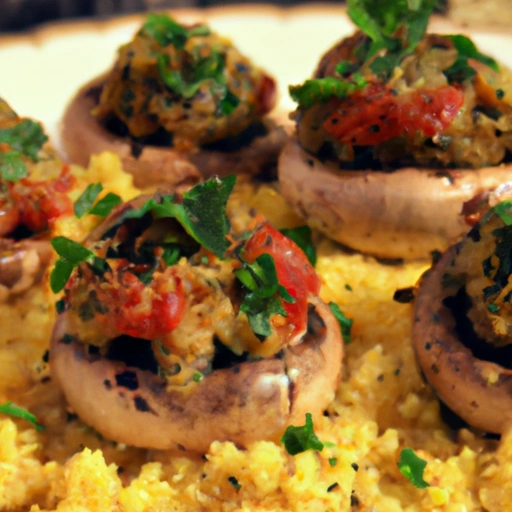 Mushrooms stuffed with Couscous
