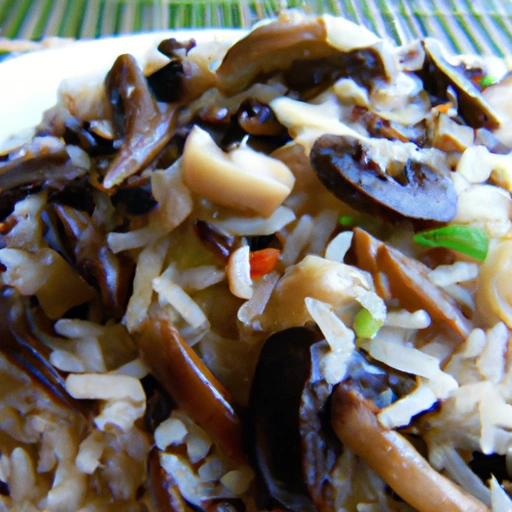 Mushrooms with Wild Rice