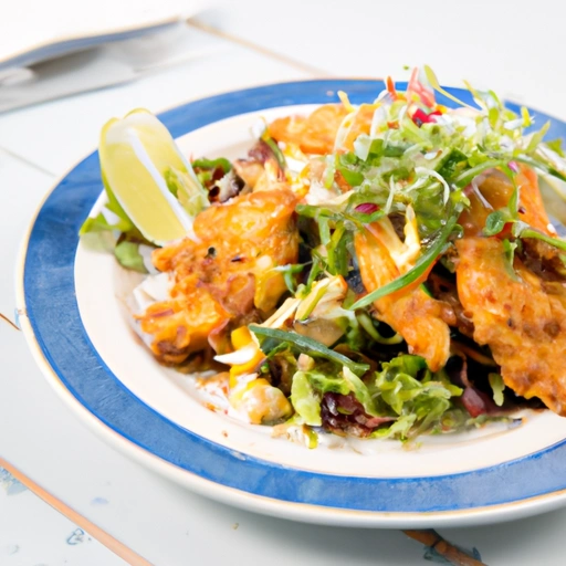 New Chicken Milanese over Spring Salad