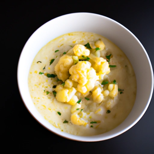 North African Cauliflower Soup with Cumin, Chives and Fennel