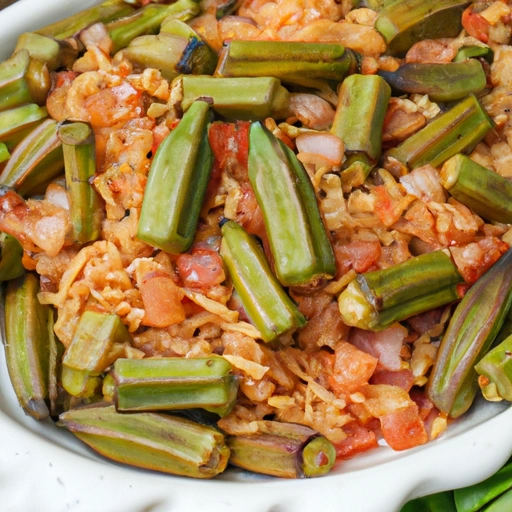 Okra and Ham Pilaf