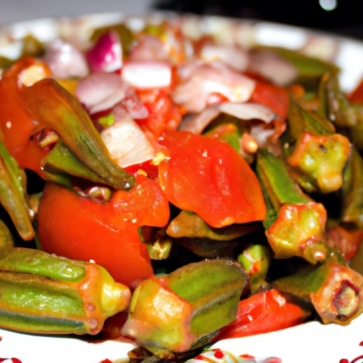 Okra with Tomatoes and Onions