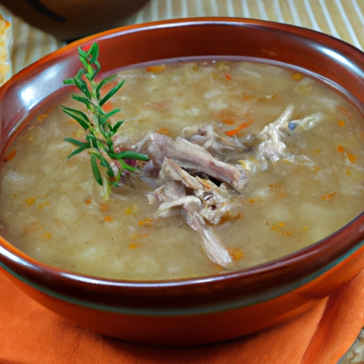Old-fashioned Goose Giblets and Barley Soup
